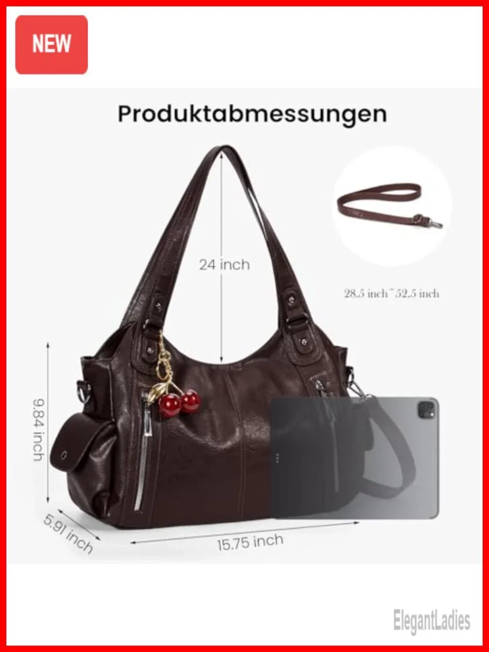 Slouchy Hobo Shoulder Bag Faux Leather Tote Crossbody Y2k Satchel